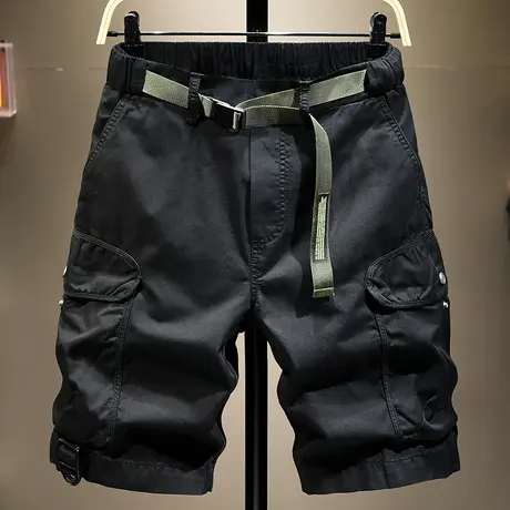 夏季休闲短裤男潮牌宽松多口袋五分工装裤子男韩版潮流中裤男马裤商品大图