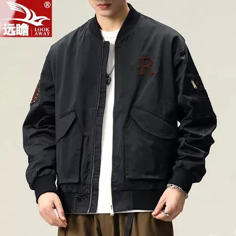 远瞻男士外套春秋季潮牌男生棒球服高端休闲夹克2023新款工装上衣商品大图