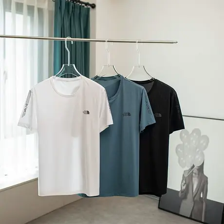 圆领纯色短袖T恤衫基础款白色简约凉感舒爽2023夏季薄款透气上衣商品大图