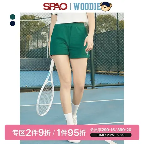 【小熊Woodie】SPAO女士春季休闲宽松松紧腰短裤SPMTD24S21图片
