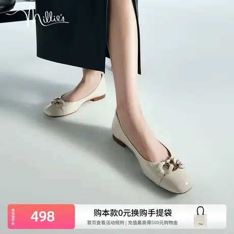 MILLIE'S/妙丽时尚晚晚鞋法式气质一脚蹬浅口瓢鞋女单鞋SCL22AQ2商品大图
