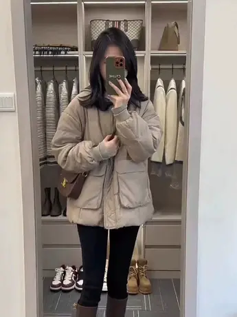 棉服女冬季2023韩版宽松棒球棉衣短款小个子加厚大口袋休闲外套潮商品大图