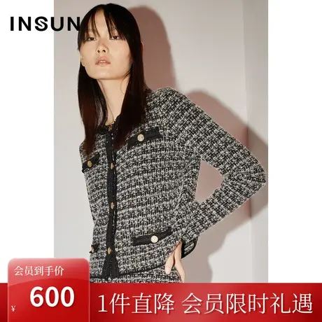 [美丽诺]恩裳COVER初冬2022年精致立体小香风开衫羊毛针织衫商品大图