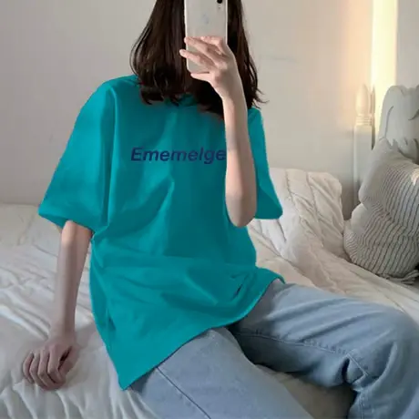 夏季新款小众设计感薄款ins潮宽松上衣服别致甜酷白色短袖T恤女装商品大图