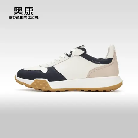 【高尔夫系列】Aokang奥康 春秋季新款时尚休闲男鞋真皮舒适鞋图片