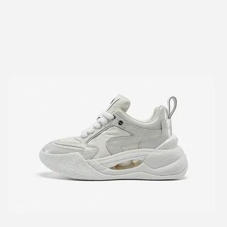Nine West/玖熙时尚朋克厚底老爹鞋春季新款透气圆头增高休闲鞋女图片