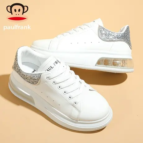 Paul Frank/大嘴猴小白鞋水钻2022夏新款百搭减震超软运动板鞋女商品大图