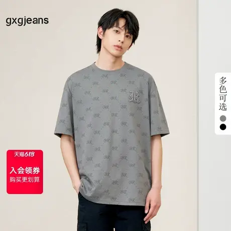 gxg.jeans男装2024年春季翻领短袖T恤J24D442005图片