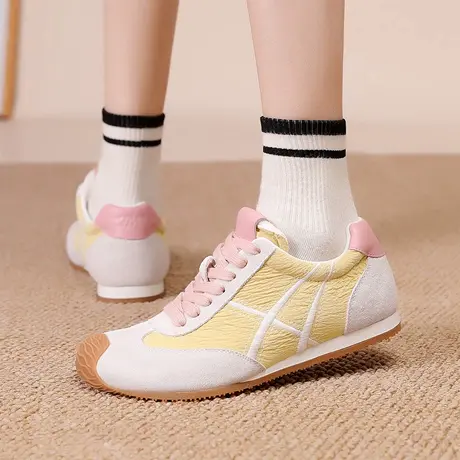 VME/舞魅春夏百搭德训鞋女休闲鞋潮流百搭平底复古户外休闲鞋图片