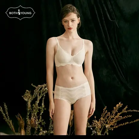 宝诗嫣无痕内衣女夏季薄款大胸显小文胸无钢圈软支撑小胸聚拢胸罩图片