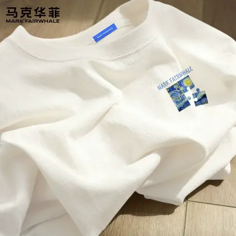 马克华菲美式潮牌短袖t恤男士夏季宽松休闲体恤青少年纯棉上衣薄X商品大图
