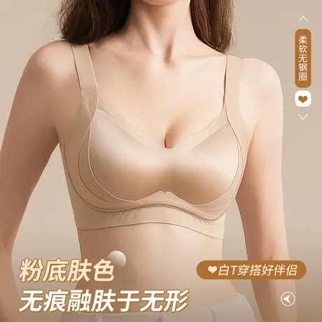 Shaply/莎莲妮大胸显小内衣女大码薄款透气蕾丝防走光收副乳文胸商品大图