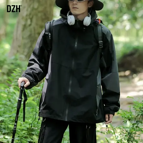 男士户外冲锋衣外套男款秋季防风登山服美式高级感工装夹克潮牌男商品大图