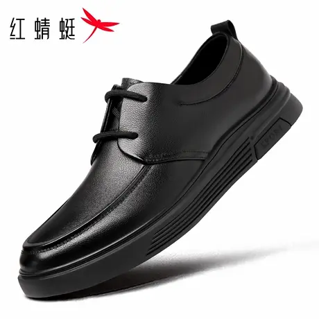 红蜻蜓男鞋秋冬新款鞋子男士休闲平底软底皮鞋男商务真皮头层牛皮商品大图