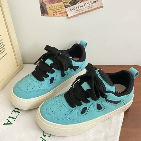 Betoo 小众设计感原创板鞋女款厚底韩版小白鞋秋冬美式新款面包鞋商品大图