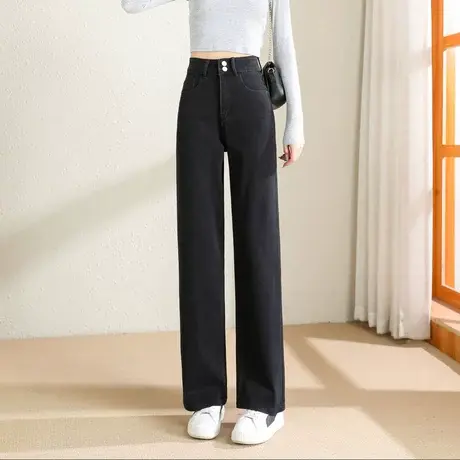 时尚气质直筒牛仔长裤商品大图