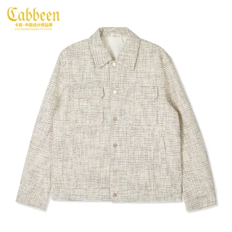 卡宾男装粗花小香风棉衣秋冬款舒适合身外套潮流街头B图片