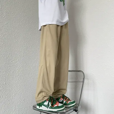 工装裤男秋季潮流休闲宽松日系百搭学生潮牌ins直筒阔腿九分长裤商品大图