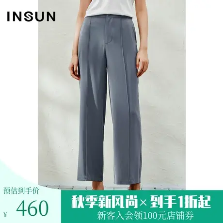 恩裳2023夏款新款时尚高腰显高显瘦简约直筒裤通勤休闲裤图片