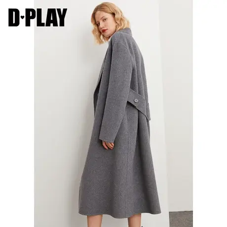 DPLAY德帕拉冬款复古宽腰带100双面呢大衣外套商品大图