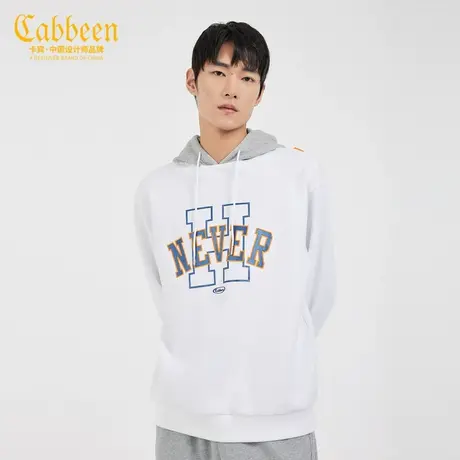 【清仓2件189元】卡宾男装字母绣花长袖连帽卫衣波纹印花潮流图片