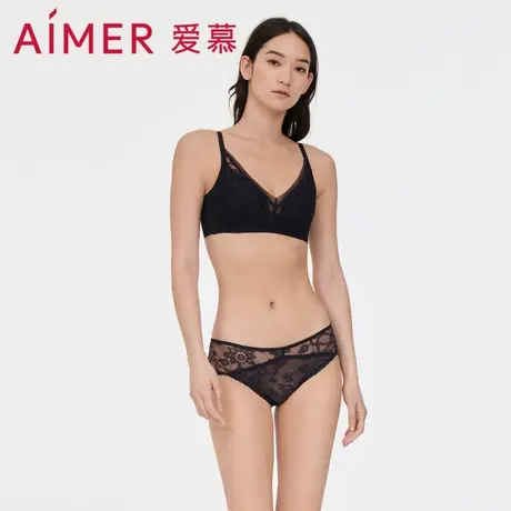 爱慕内裤女士夏季轻薄款透气性感蕾丝滑爽贴肤中腰平角裤AM237821图片