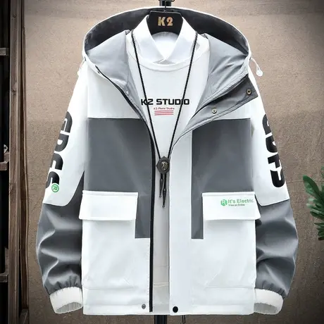 男士外套2023春季新款棒球服春秋休闲工装夹克男生搭配帅气上衣服商品大图