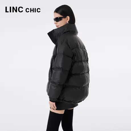 LINCCHIC金羽杰羽绒服女短款2023秋冬新品都市通勤简约免洗2274商品大图