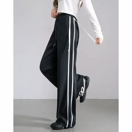 唐狮秋冬休闲裤女侧织带加绒休闲百搭加厚保暖女式长裤高级感TD商品大图