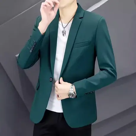 男士高端商务西装潮流时尚四季春秋冬款男装免烫休闲西服外套上衣图片