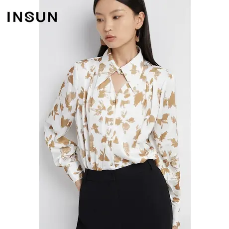 恩裳奥莱春季秋季个性领口衬衫小众图片