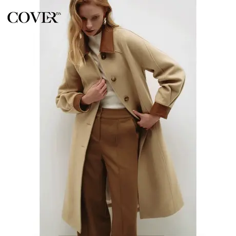 COVER冬季轻便大廓型大衣式羽绒服商品大图