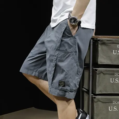 休闲短裤男士五分裤夏季薄款潮牌2024新款宽松大码工装5分裤子男图片