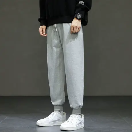 冬季加绒休闲裤男士宽松束脚哈伦卫裤2023秋冬新款潮牌运动长裤子商品大图