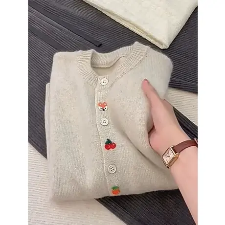 开衫毛衣女款2023新款秋冬内搭外穿美拉德穿搭上衣冬季针织打底衫图片