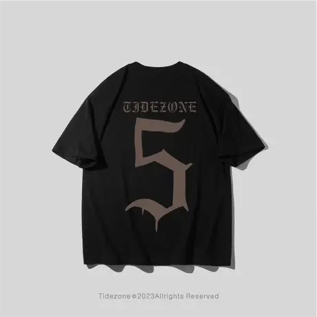 Ohlyah无性别短袖男女夏简约个性logo潮牌印花宽松ins潮流休闲T恤图片