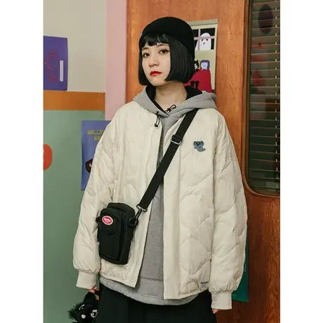 蛋挞家omont 复古宽松轻薄羽绒服女小个子短款白鸭绒显瘦冬季外套商品大图