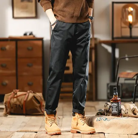 时尚男裤大码潮流裤子束脚工装裤裤子男款春秋冬男士宽松休闲裤商品大图