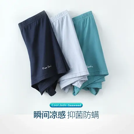 Pierre Cardin/皮尔卡丹男士弹力莫代尔棉 平口裤夏新款U凸男内裤商品大图