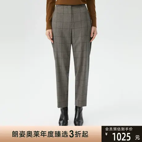 冬季格纹通勤风羊毛女式西装裤朗姿集团商品大图