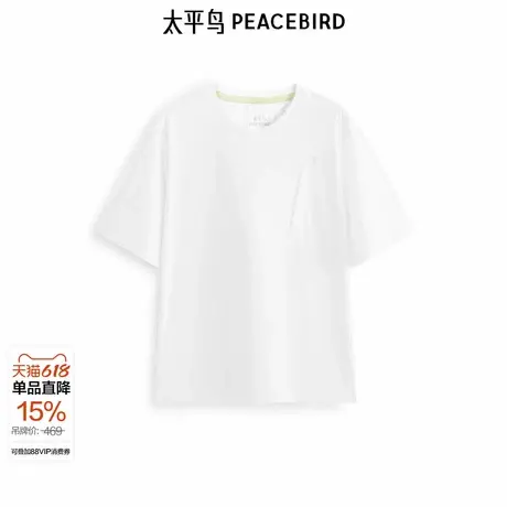 【商场同款】太平鸟男装T恤25夏季新款重磅宽松提花潮 B2CNF2476&商品大图