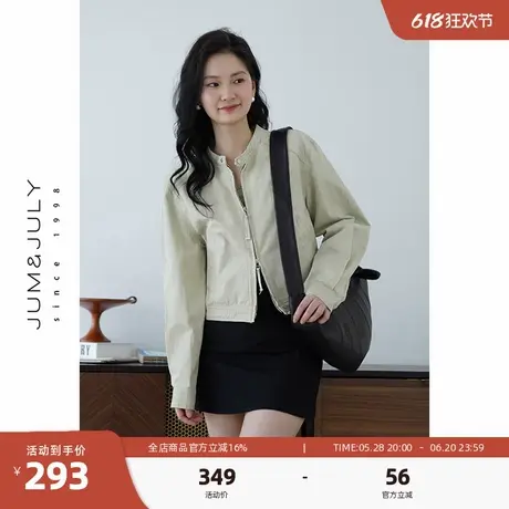 嘉茱莉2025春季新款设计感夹克外套女短款休闲上衣女士小众短外套图片