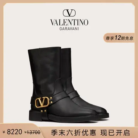 [季末优惠]华伦天奴VALENTINO女士 VLOGO SIGNATURE 小牛皮踝靴图片