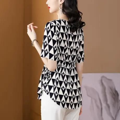 今年流行上衣雪纺衫女2023新款别致漂亮时尚洋气时髦显瘦小衫高档商品大图