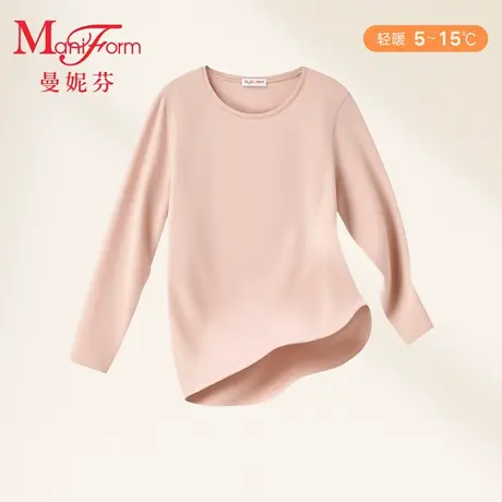 曼妮芬圆领长袖上衣女20210639商品大图