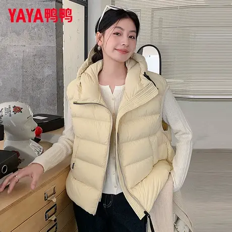 鸭鸭羽绒马甲女2025新款外穿小个子韩版洋气超好看连帽保暖外套冬商品大图