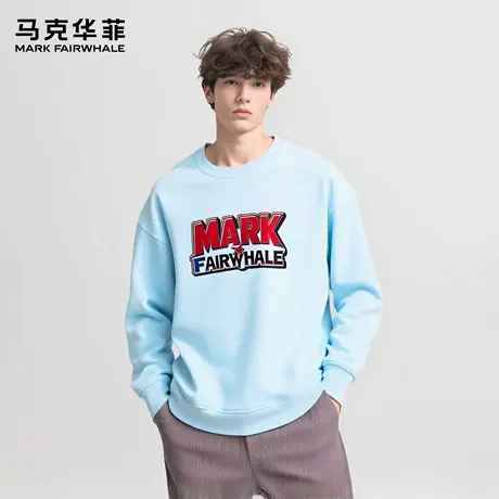 马克华菲 deer 美式红星字母印花卫衣新款潮流宽松舒适外套男女款图片
