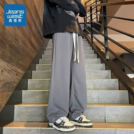 VF真维斯男装美式直筒休闲裤 2025秋季新品男士显高时尚休闲长裤商品大图