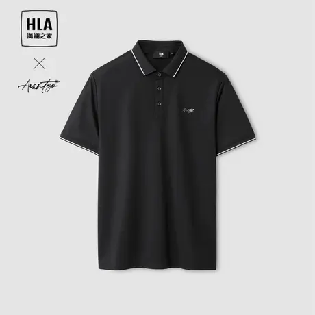 HLA/海澜之家轻商务时尚系列POLO衫2024春夏新款含桑蚕丝短袖男图片