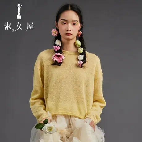 淑女屋官方旗舰店冬季新芭蕾舞公主安娜莉娜针织毛衣内搭迷人图片